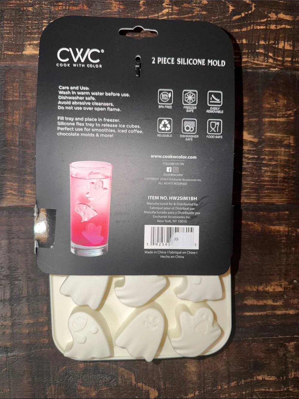 White / Cream Ghost Silicone Mold - 2 Piece Halloween Ice Tray